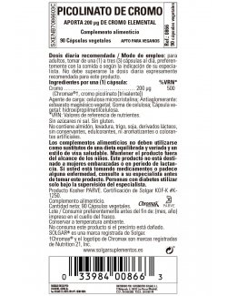 SOLGAR CROMO PICOLINATO 200 MCG 90 CAPS
