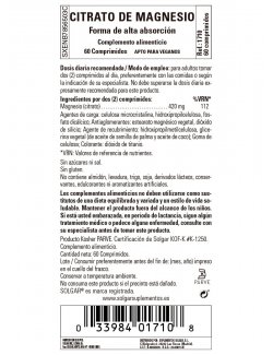SOLGAR MAGNESIO CITRATO  60 COMP