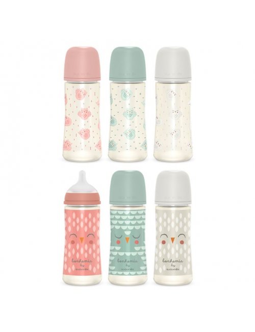 SUAVINEX BIBERON PP BOCA ANCHA T SILICONA  PREMIUM 360 ML