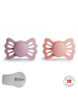 FRIGG PACK 2 CHUPETES SILICONA LUCKY PRETTY IN PEACH / PRIMROSE 2-6 MESES