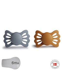 FRIGG PACK 2 CHUPETES SILICONA LUCKY GREAT GRAY / HONEY GOLD 2-6 MESES