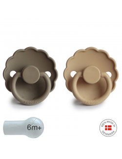 FRIGG PACK 2 CHUPETES SILICONA DAISY CROISSANT / PORTOBELLO 6-18 MESES