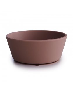 MUSHIE BOWL SILICONA CON VENTOSA CLOUUDY MAUVE +6 MESES