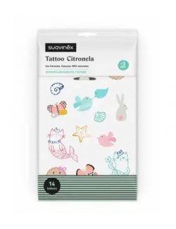 SUAVINEX TATTOO CON CITRONELLA 14 UNIDADES