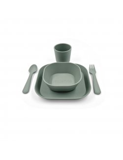 MUSHIE PACK 5 PIEZAS VAJILLA BEBE SAGE