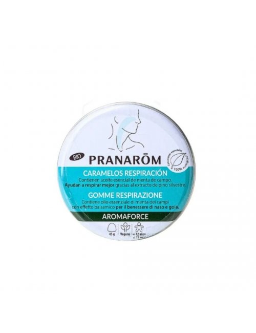 PRANAROM AROMAFORCE CARAMELOS EMOLIENTES MENTA 45G