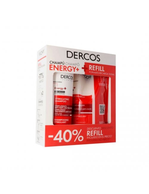VICHY DERCOS CHAMPU ESTIMULANTE 400ML + REFILL 500ML