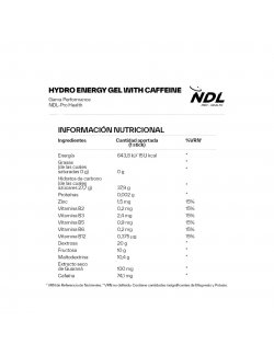 NDL PRO-HEALTH GEL ENERGETICO CON CAFEINA SABOR COLA 60G
