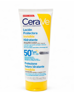 CERAVE LOCIÓN PROTECTORA INVISIBLE HIDRATANTE SPF50+ 75ML