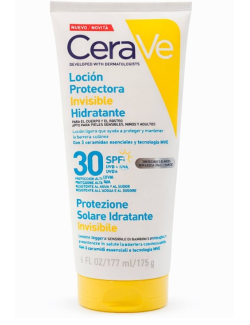 CERAVE LOCIÓN PROTECTORA INVISIBLE HIDRATANTE SPF30 LOCIÓN 177ML