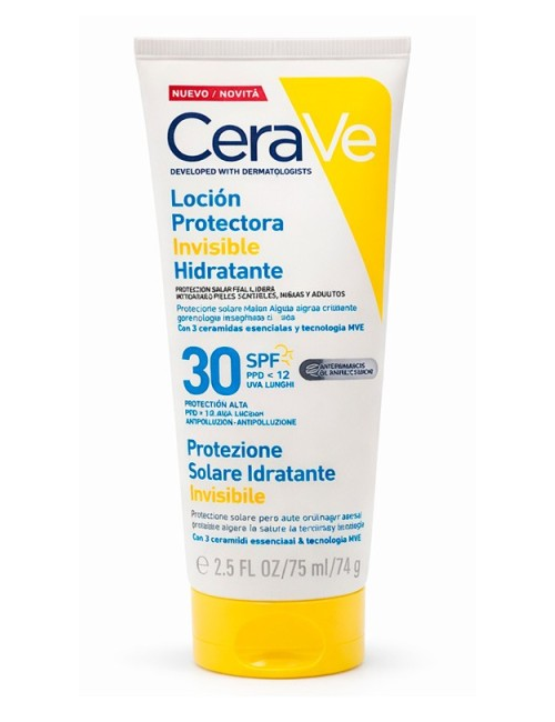 CERAVE LOCIÓN PROTECTORA INVISIBLE HIDRATANTE 30 SPF 75ML